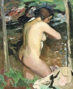 Baigneuse Profil - Bathing Nude In A Forest by Armand Apol