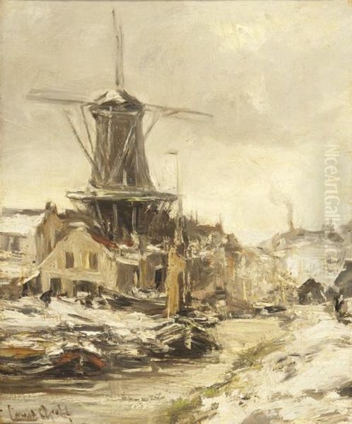 Mill In A Winter Landscape - view 1