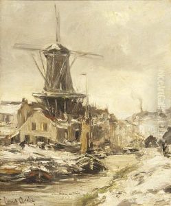 Mill In A Winter Landscape Mill In A Winter Landscape