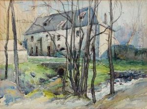 La Maison Devant Les Arbres by Emile Appay