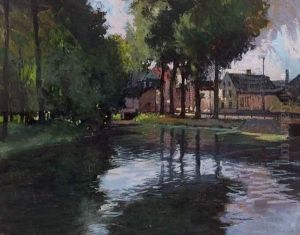 Village Au Bord De L'eau by Emile Appay