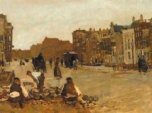 Rokin straatwerkers by George Hendrik Breitner