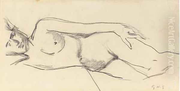 Reclining nude - a study - view 1