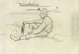 Study of a seated man Study of a seated man