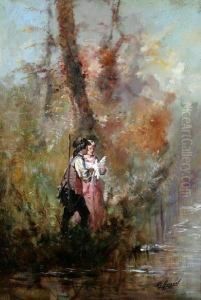 A Courting Couple by Georges Appert