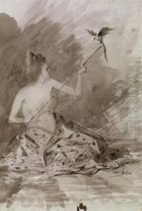 Japonaise A L'oiseau by Louis Appian