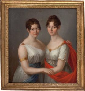 Bildnis Der Contessa Amelie La Marre Und Tochter Elisabeth by Andrea, the Elder Appiani