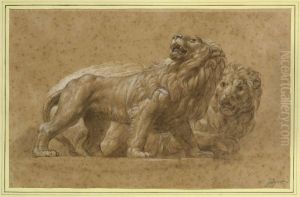 Zwei Lowen. by Andrea, the Elder Appiani