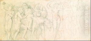 Studio Di Fregio Con Sileno Ebbro E Baccanti by Andrea, the Elder Appiani