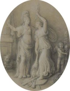 An Allegory Of Peace Setting Fire To A Military Trophy by Andrea, the Elder Appiani