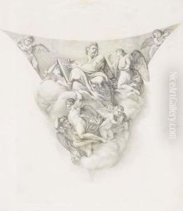 Saint Matthew Holding A Book
Seated On A Cloud Surrounded Byangels: A Study For A Pendentive by Andrea, the Elder Appiani
