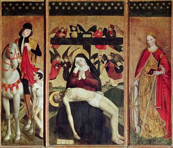 Triptych depicting Pieta between St. Martin and St. Catherine, 1475 - view 1