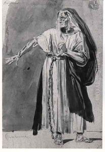 Costume design for 'Les Burgraves' by Louis Boulanger