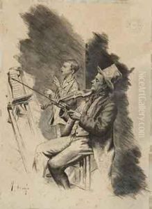 Violinista by Joaquin Araujo Y Ruano