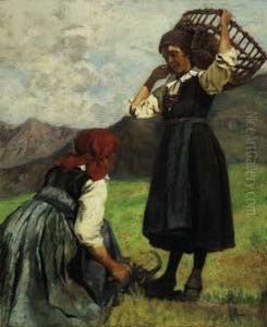 Contadine Di Montagna by Luigi Arbarello