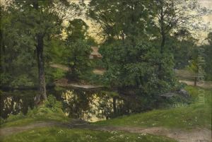 Gronskande Sommarlandskap by Olof Arborelius