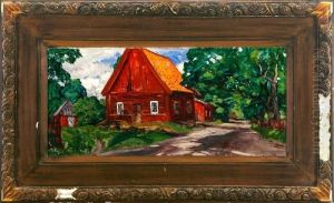 A Street In Engelsberg. Signed. Dated 1909