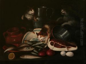 Natura Morta Con Gatti by Bartolomeo Arbotori