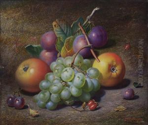 Still Life Offruit On A Mossy Bank