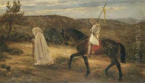 Merlin And Lancelot, An Incident From La Morte D'arthur by James Archer