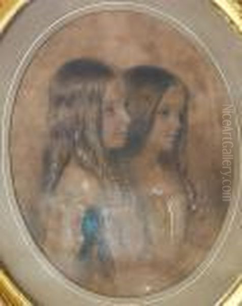 Portrait Of Mary Eleanor
Lauderdale, Countess Of Suffolk And Berkshire B.1847 And Mary Caroline,
Wife Of G.atkinson Clark, Both Daughters Of The Hon H.a.coventry - view 1
