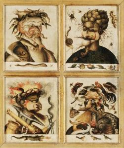 Four Anthropomorphic Heads