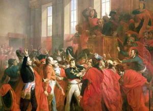 Bonaparte and the Council of Five Hundred at St. Cloud, 10th November 1799 (detail), 1840 by Francois Bouchot