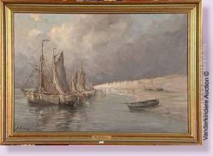 Bateaux De Peche En Bord De Mer by Henri Arden