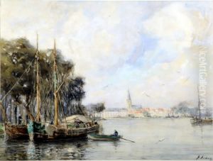 Vue De Port Anime by Henri Arden