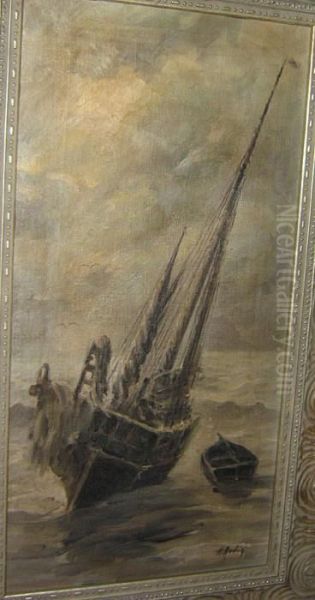 Gestrande Zeilboot. - view 1