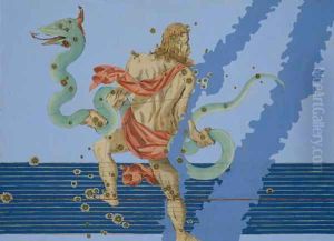 Constellation of Ophiuchus Group, from 'Uranometria' by Johann Bayer