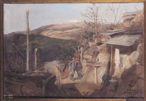Hartmanswillerkopf, View from Roche-Sermet, 1915 by Gustave Bourgain