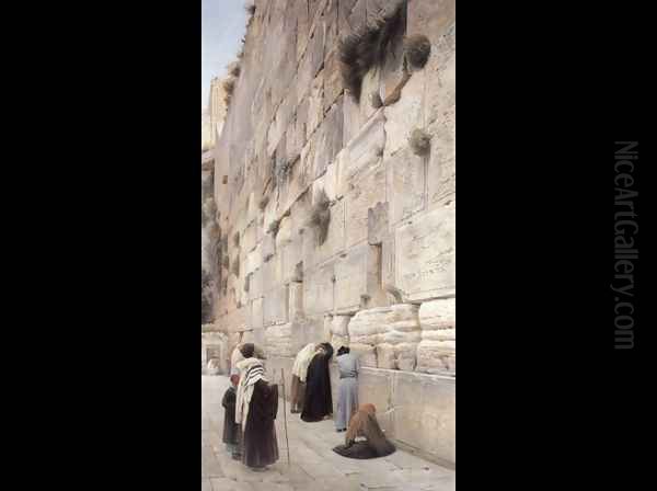 Lament of the Faithful at the Wailing Wall, Jerusalem - view 1