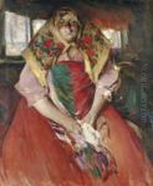 A Seated Peasant Woman - view 1