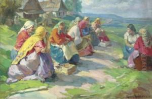 Village Women On Sunday by Abram Efimovich Arkhipov