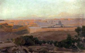 Blick Auf Jerusalem Vom Olberg Aus