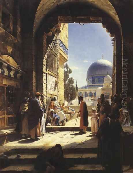 At the Entrance to the Temple Mount, Jerusalem - view 1