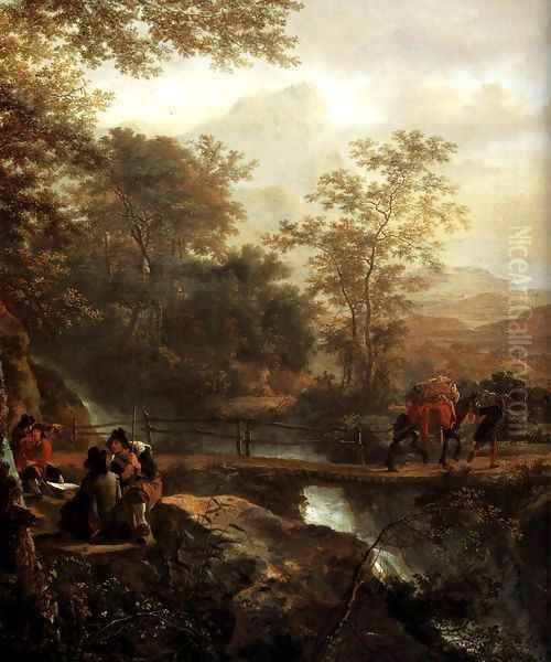 Italian Landscape with Draughtsman (detail) 1650 - view 1