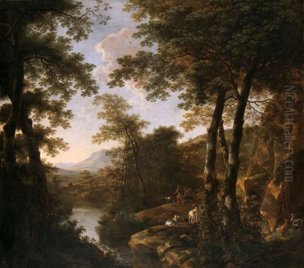 Italian Landscape with Roman Warriors - view 1