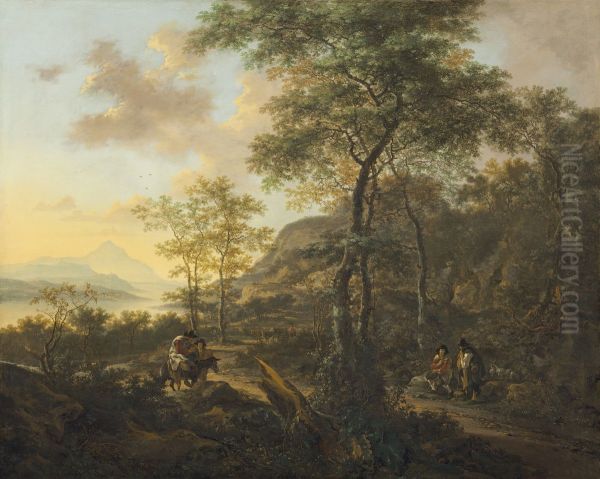 An Italianate evening landscape - view 1