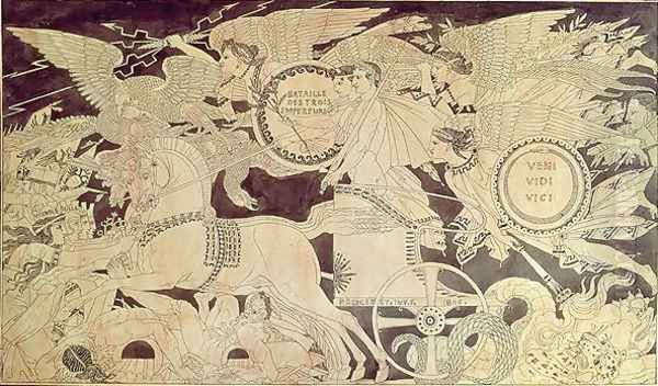 Allegory of the Battle of Austerlitz, preparatory drawing for the decoration of a large Sevres vase destined for the Imperial Palace of Saint-Cloud, 1806 - view 1