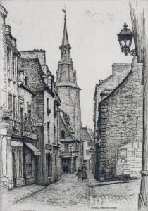 La Rue De L'horloge A Dinan by Caroline Helena Armington