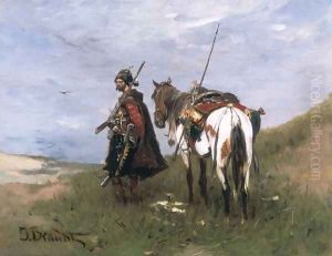 In wild fields c. 1900 by Josef von Brandt