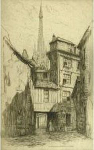 La Fleche De La Cathedrale De Rouen; 1920 by Caroline Helena Armington