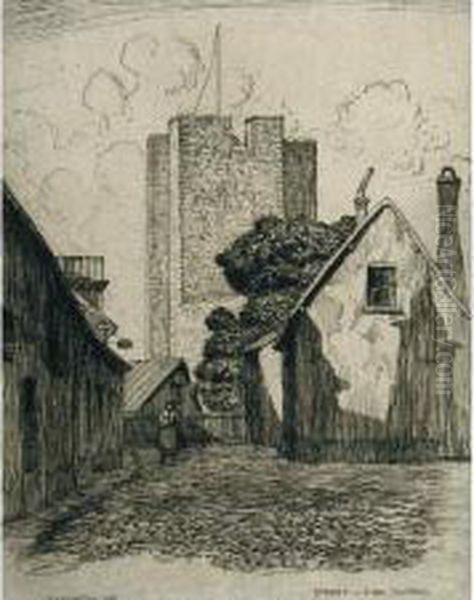 Street In Visby, Sweden; 1928 - view 1