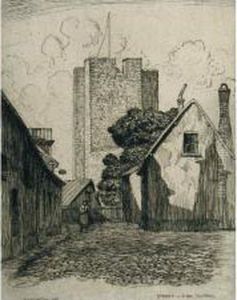 Street In Visby, Sweden; 1928 by Caroline Helena Armington