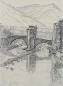Le Vieux Pont, Sospel; 1934 Le Vieux Pont, Sospel; 1934