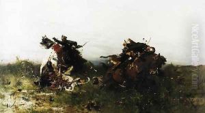 Capture with a Lariat by Josef von Brandt