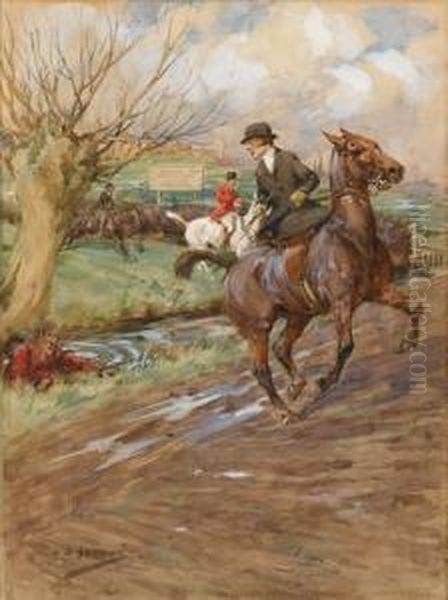 Fox Hunting Scene - view 1