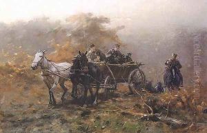 Wyjazd na polowanie by Josef von Brandt